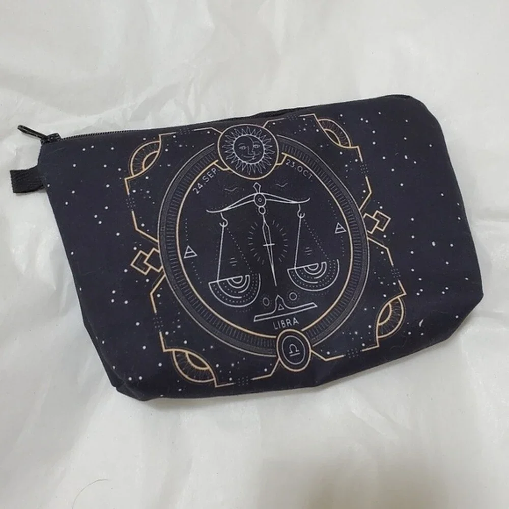 Libra makeup bag zodiac astrology NEW never used